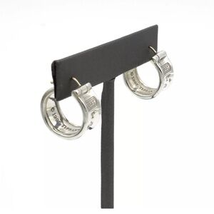 Tiffany & Co. Sterling Silver 1837 Huggies Earrings